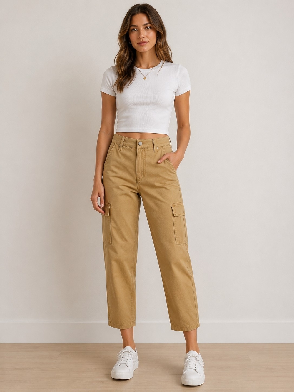 Silver Jeans Women's Cargo Pants in Mustard